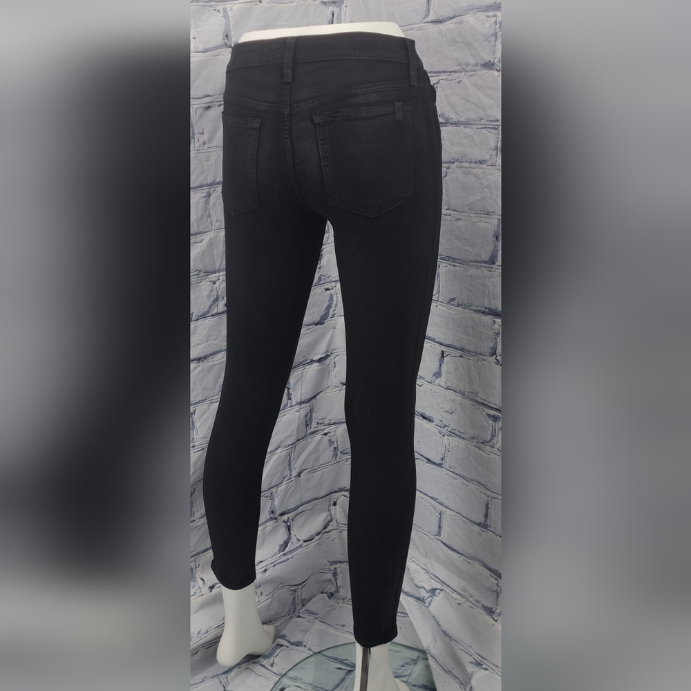 Joe's Jeans Women's Skinny Ankle Jeans Jet Black Light Wax Coated Denim Size 26 - Picture 8 of 13